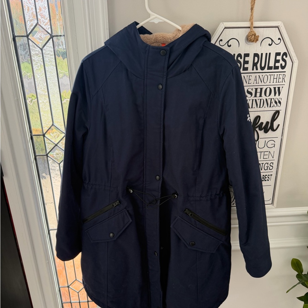 Women's Navy Hooded Jacket